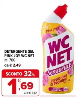 Iperal Detergente gel Pink Joy WC Net offerta