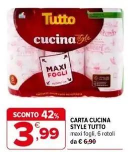 Iperal CARTA CUCINA STYLE TUTTO offerta
