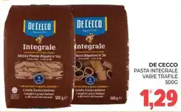 Eté DE CECCO PASTA INTEGRALE VARIE TRAFILIE offerta