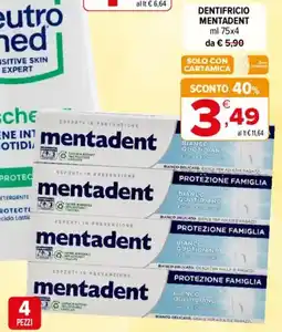 Iperal Dentifricio Mentadent offerta