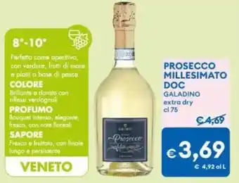 Prosecco millesimato doc galadino extra dry