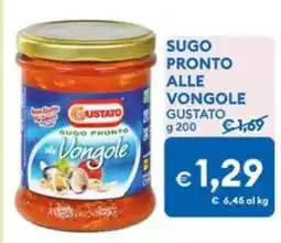 MD Discount Sugo pronto alle vongole gustato offerta