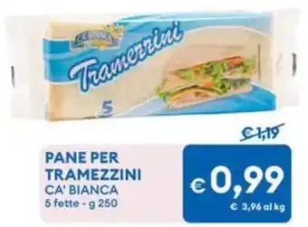 MD Discount Pane per tramezzini ca' bianca offerta