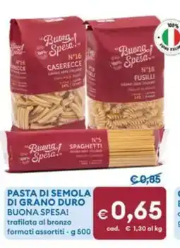 MD Discount Pasta di semola di grano duro buona spesa! trafilata al bronzo offerta
