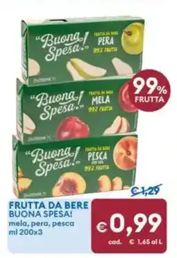 MD Discount Frutta da bere buona spesa! mela, pera, pesca offerta