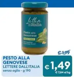MD Discount Pesto alla genovese lettere dall'italia offerta