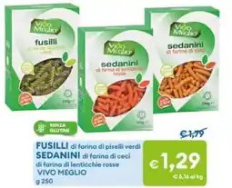 MD Discount Fusilli di farina di piselli verdi sedanini di farina di ceci vivo meglio offerta