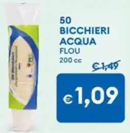 MD Discount 50 bicchieri acqua flou offerta