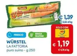 MD Discount Würstel la fattoria puro suino offerta