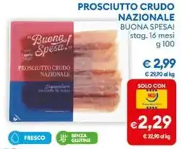 MD Discount Prosciutto crudo nazionale Buong Spesa! offerta