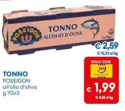 MD Discount Tonno poseidon all'olio d'oliva offerta