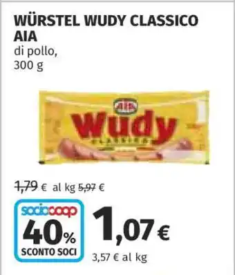 Coop WÜRSTEL WUDY CLASSICO AIA offerta