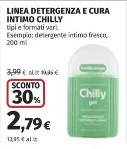 Coop LINEA DETERSIONE E CURA INTIMO CHILLY offerta
