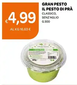 Ekom GRAN PESTO IL PESTO DI PRÀ CLASSICO, SENZ'AGLIO offerta