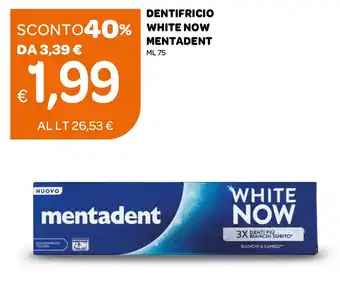 DENTIFRICIO WHITE NOW MENTADENT