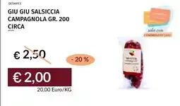 Prezzemolo e Vitale GIU GIU SALSICCIA CAMPAGNOLA offerta