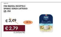 Prezzemolo e Vitale FINI RAVIOLI RICOTTA E SPINACI SENZA LATTOSIO offerta