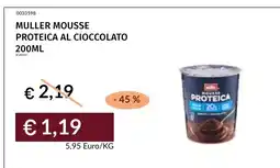 Prezzemolo e Vitale MULLER MOUSSE PROTEICA AL CIOCCOLATO offerta