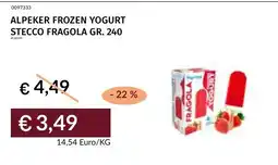 Prezzemolo e Vitale ALPEKER FROZEN YOGURT STECCO FRAGOLA offerta