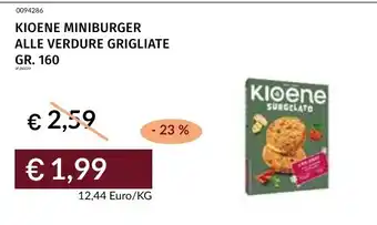 Prezzemolo e Vitale KIOENE MINIBURGER ALLE VERDURE GRIGLIATE offerta