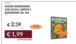 Prezzemolo e Vitale Kioene Miniburger con zucca, carote e rosmarino offerta