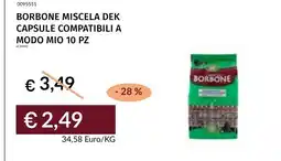Prezzemolo e Vitale BORBONE MISCELA DEK CAPSULE COMPATIBILI A MODO MIO offerta