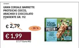 Prezzemolo e Vitale Gran Cereale Barrette Proteiche Cocco, Arachidi e Cioccolato Fondente offerta