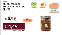 Prezzemolo e Vitale GIU GIU CREMA DI NOCCIOLA E CACAO BIO offerta