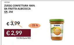 Prezzemolo e Vitale ZUEGG CONFETTURA 100% DA FRUTTA ALBICOCCA offerta