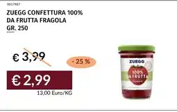Prezzemolo e Vitale ZUEGG CONFETTURA 100% DA FRUTTA FRAGOLA offerta