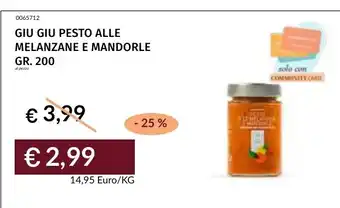 Prezzemolo e Vitale GIU GIU PESTO ALLE MELANZANE E MANDORLE offerta