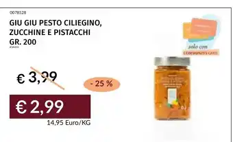 Prezzemolo e Vitale GIU GIU PESTO CILIEGINO, ZUCCHINE E PISTACCHI offerta