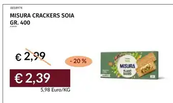 Prezzemolo e Vitale MISURA CRACKERS SOIA offerta