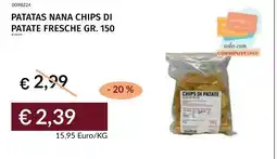 Prezzemolo e Vitale PATATAS NANA CHIPS DI PATATE FRESCHE offerta