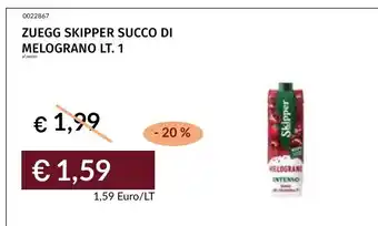 Prezzemolo e Vitale ZUEGG SKIPPER SUCCO DI MELOGRANO offerta
