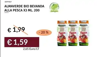 Prezzemolo e Vitale ALMAVERDE BIO BEVANDA ALLA PESCA offerta