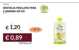 Prezzemolo e Vitale BIOITALIA FRULLATO PERA E BANANA offerta