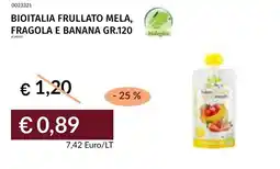 Prezzemolo e Vitale BIOITALIA FRULLATO MELA, FRAGOLA E BANANA offerta
