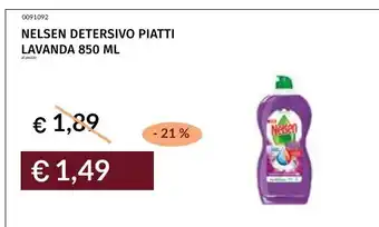 Prezzemolo e Vitale NELSEN DETERSIVO PIATTI LAVANDA offerta