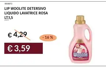 Prezzemolo e Vitale LIP WOOLITE DETERSIVO LIQUIDO LAVATRICE ROSA offerta