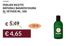 Prezzemolo e Vitale PERLIER RICETTE NATURALI BAGNOSCHIUMA AL VETIVER offerta