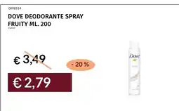 Prezzemolo e Vitale DOVE DEODORANTE SPRAY FRUITY offerta