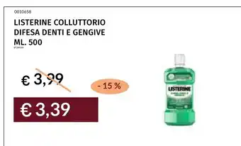 Prezzemolo e Vitale Listerine colluttorio difesa denti e gengive offerta