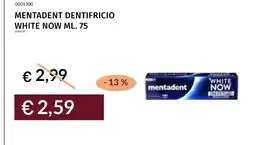 Prezzemolo e Vitale MENTADENT DENTIFRICIO WHITE NOW offerta