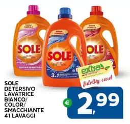 Extra Supermercati SOLE DETERGENTE LAVATRICE BIANCO/COLOR offerta