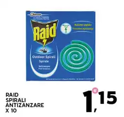 Extra Supermercati Raid Spirali Antizanzare offerta