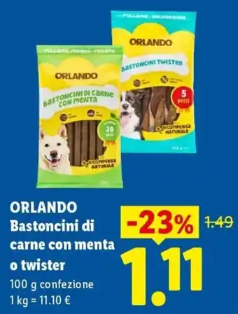 Lidl ORLANDO Bastoncini di carne con menta o twister offerta