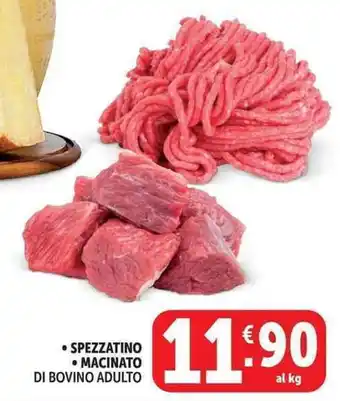 SPEZZATINO MACINATO DI BOVINO ADULTO