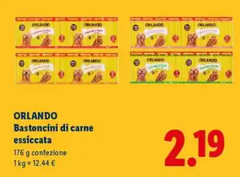Lidl Orlando bastoncini di carne essiccata offerta