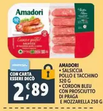 Deco Supermercati AMADORI SALSICCIA POLLO E TACCHINO offerta